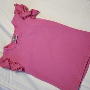 Cheeky Plum Pink Flutter Sleeve Tee 18-24M